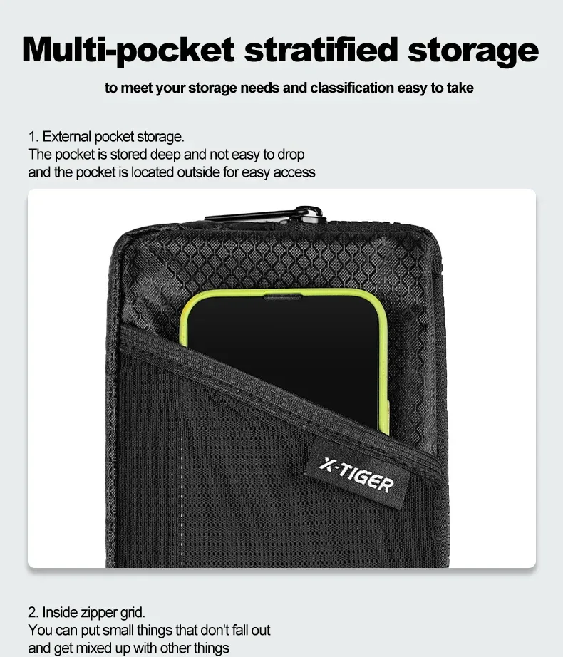 X-TIGER Bicycle Phone Bag Cycling Jersey Bag Lightweight and Portable Multifunctional Handbag Wallet Cycling Equipment