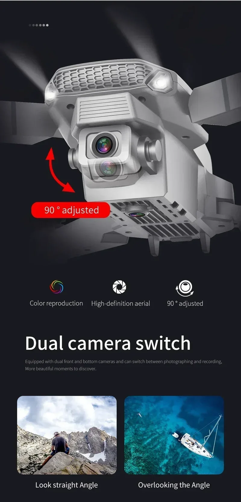 2025 New E88 WIFI FPV Drone Quadcopter With Wide Angle HD 4K Camera Height Hold RC Foldable Quadcopter Drones UAV Gifts Toys