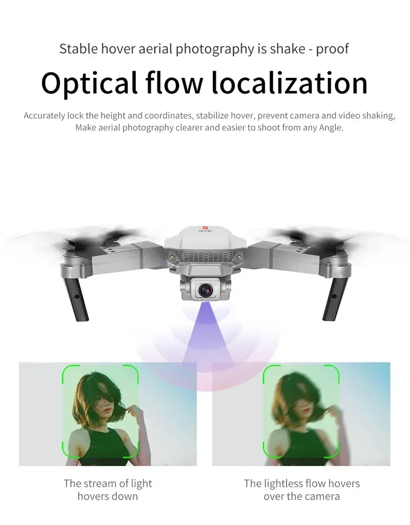 2025 New E88 WIFI FPV Drone Quadcopter With Wide Angle HD 4K Camera Height Hold RC Foldable Quadcopter Drones UAV Gifts Toys