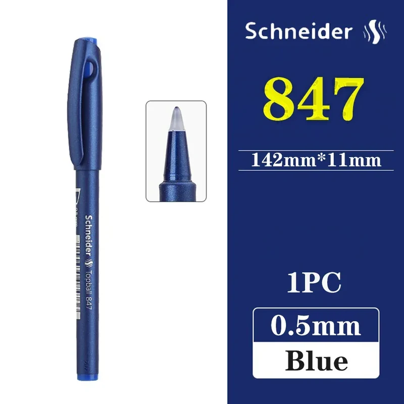 1PC German Schneider Topball 847 0.5mm Gel Pen Signature Pen Writing Smooth Student Exam Supplies Back To School Stationery