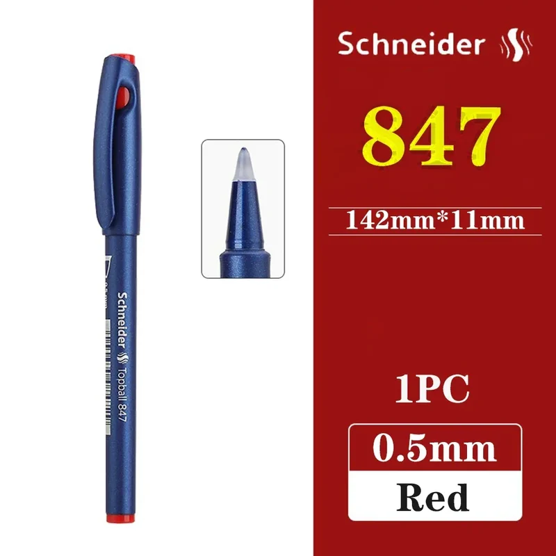 1PC German Schneider Topball 847 0.5mm Gel Pen Signature Pen Writing Smooth Student Exam Supplies Back To School Stationery