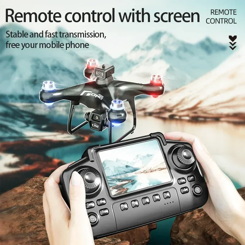 E55 Drone Mini Dual Camera 8K Aerial HD Profesional Remote Control Aircraft GPS Positioning Avoidance Brushless Motor Drone