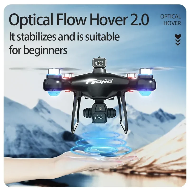 E55 Drone Mini Dual Camera 8K Aerial HD Profesional Remote Control Aircraft GPS Positioning Avoidance Brushless Motor Drone