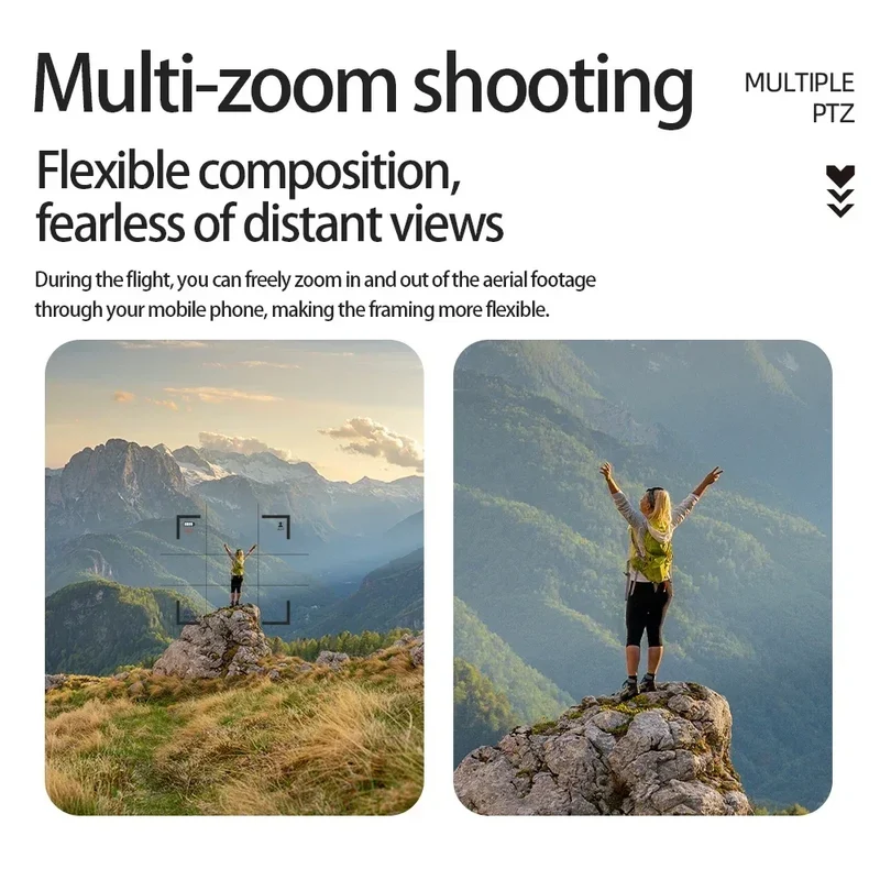 E55 Drone Mini Dual Camera 8K Aerial HD Profesional Remote Control Aircraft GPS Positioning Avoidance Brushless Motor Drone