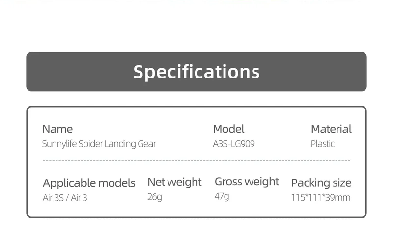 Foldable Landing Gear For DJI Air 3S/Air 3 Height Increasing Leg Extension Protector For DJI Air 3S/Air 3 Drone Accessories