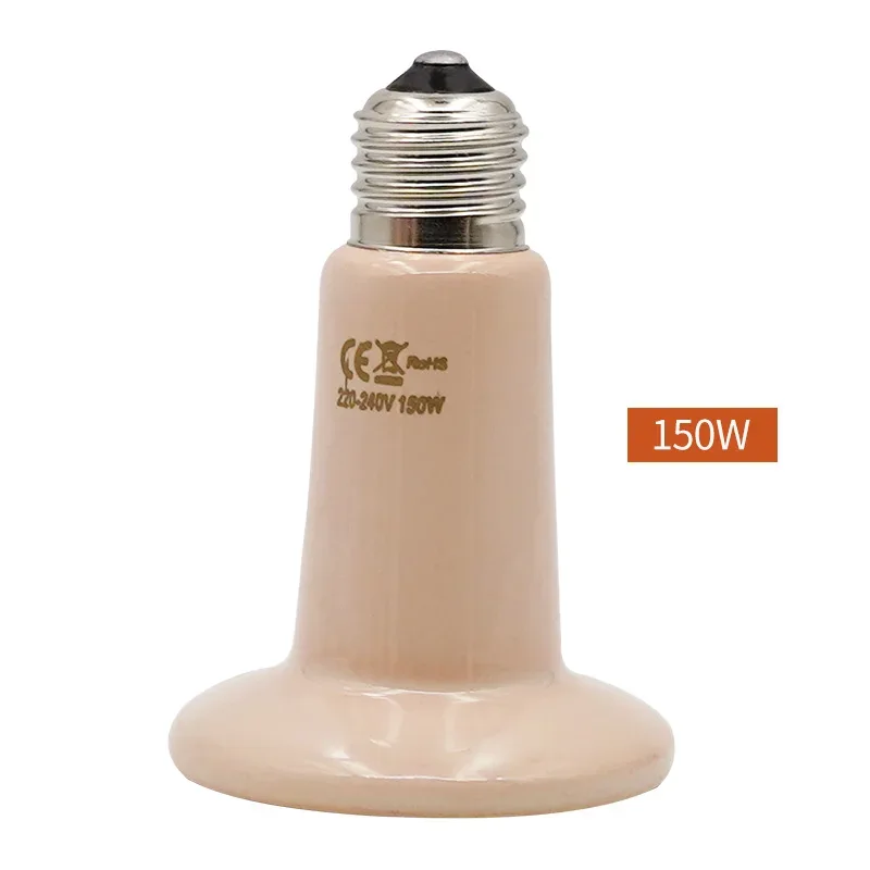 1pc Pet Reptile Heating Lamp 220V Far Infrared Ceramic Emitter Heat Lamps Pet Reptile Lamp 25W 50W 75W 100W 150W 200W Lamp