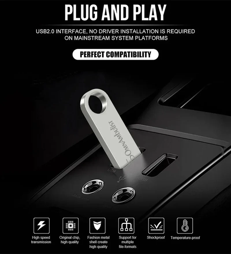 SomnAmbulist Pen Drive 32GB 64GB 128GB High Speed USB2.0 for PC Mobile Mini Pen Drive 16GB 32GB USB Flash Drive 64GB 8GB 4GB