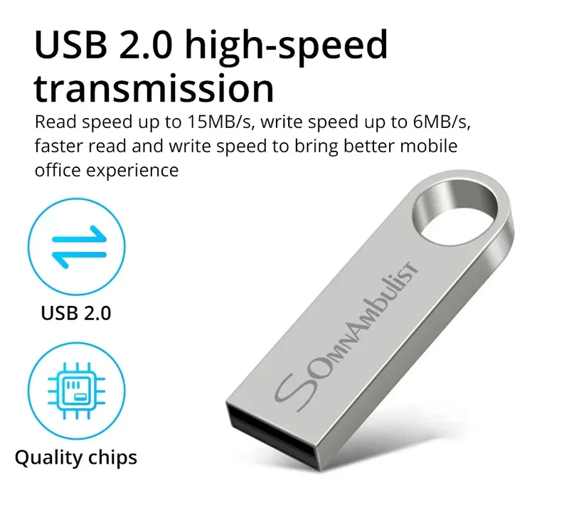 SomnAmbulist Pen Drive 32GB 64GB 128GB High Speed USB2.0 for PC Mobile Mini Pen Drive 16GB 32GB USB Flash Drive 64GB 8GB 4GB