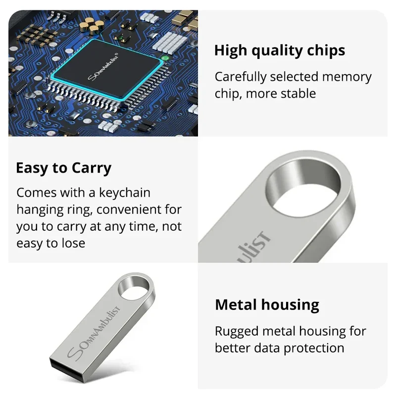 SomnAmbulist Pen Drive 32GB 64GB 128GB High Speed USB2.0 for PC Mobile Mini Pen Drive 16GB 32GB USB Flash Drive 64GB 8GB 4GB