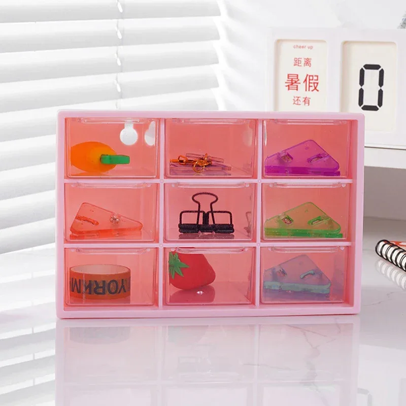 Large Capacity Dustproof Multi-layer Desktop Storage Box Organizing Box Multifunctional Transparent Six Grid Drawer Storage Box