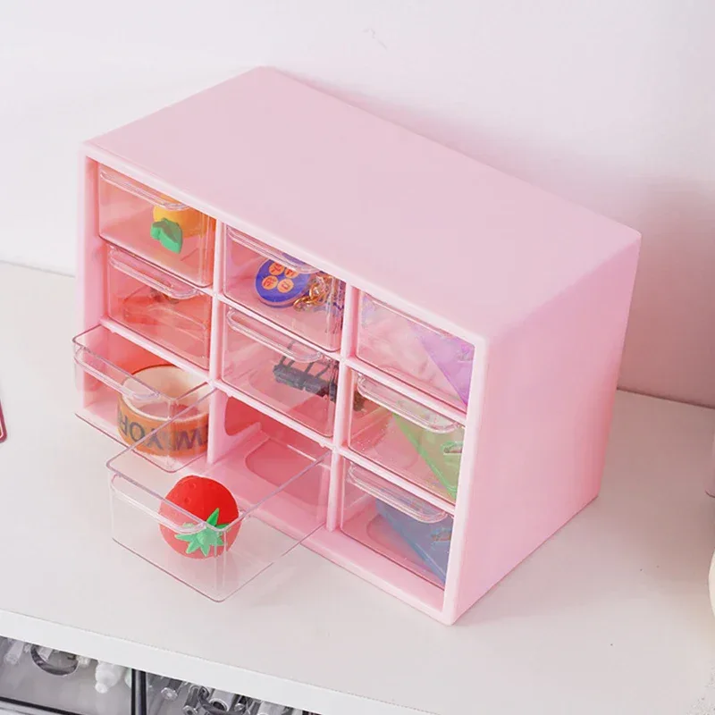 Large Capacity Dustproof Multi-layer Desktop Storage Box Organizing Box Multifunctional Transparent Six Grid Drawer Storage Box