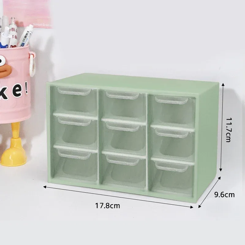 Large Capacity Dustproof Multi-layer Desktop Storage Box Organizing Box Multifunctional Transparent Six Grid Drawer Storage Box