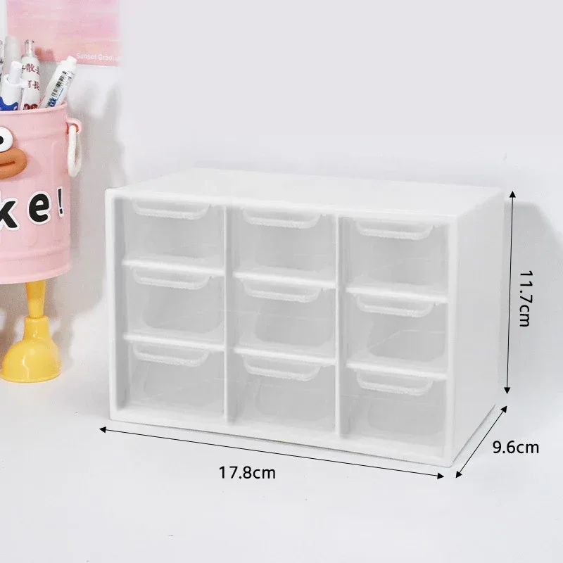 Large Capacity Dustproof Multi-layer Desktop Storage Box Organizing Box Multifunctional Transparent Six Grid Drawer Storage Box