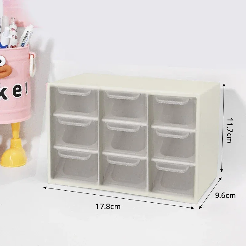 Large Capacity Dustproof Multi-layer Desktop Storage Box Organizing Box Multifunctional Transparent Six Grid Drawer Storage Box