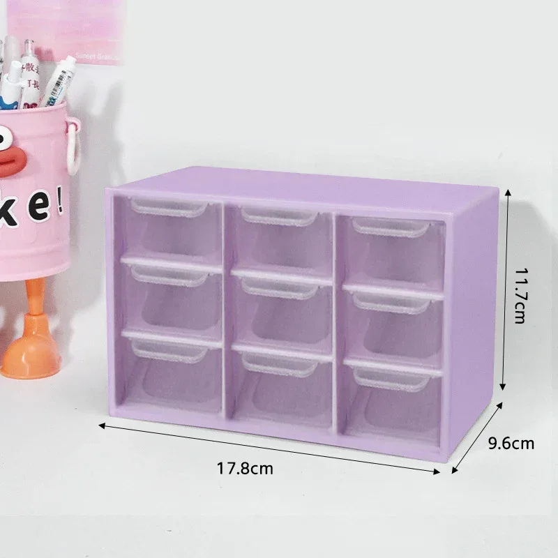 Large Capacity Dustproof Multi-layer Desktop Storage Box Organizing Box Multifunctional Transparent Six Grid Drawer Storage Box