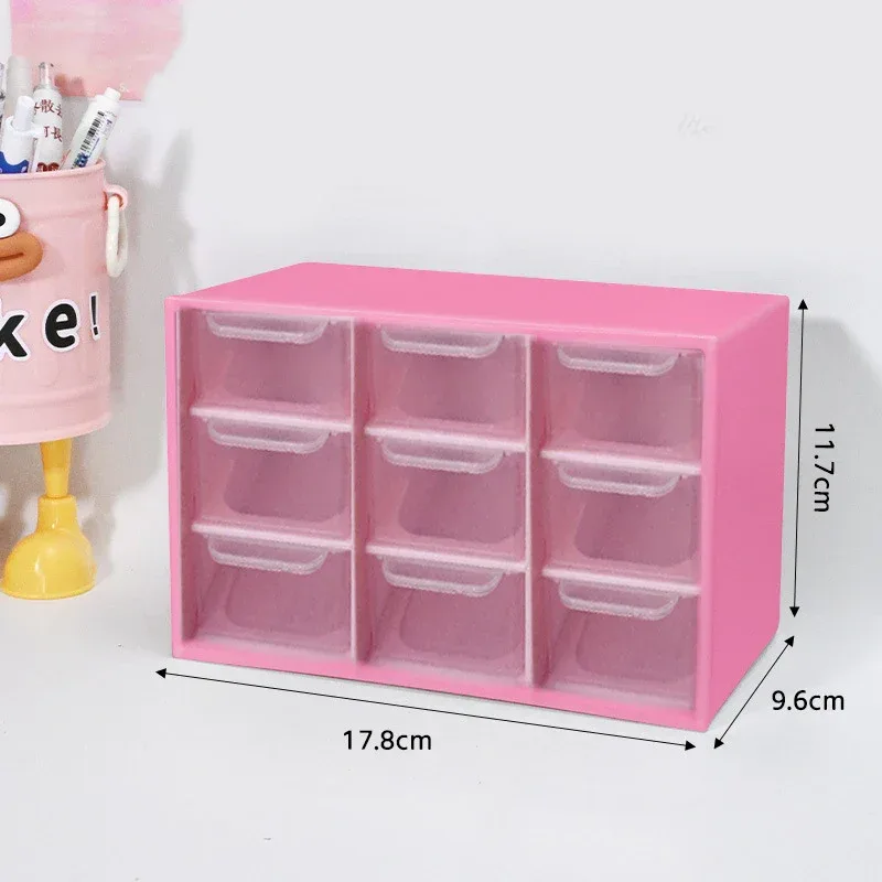 Large Capacity Dustproof Multi-layer Desktop Storage Box Organizing Box Multifunctional Transparent Six Grid Drawer Storage Box