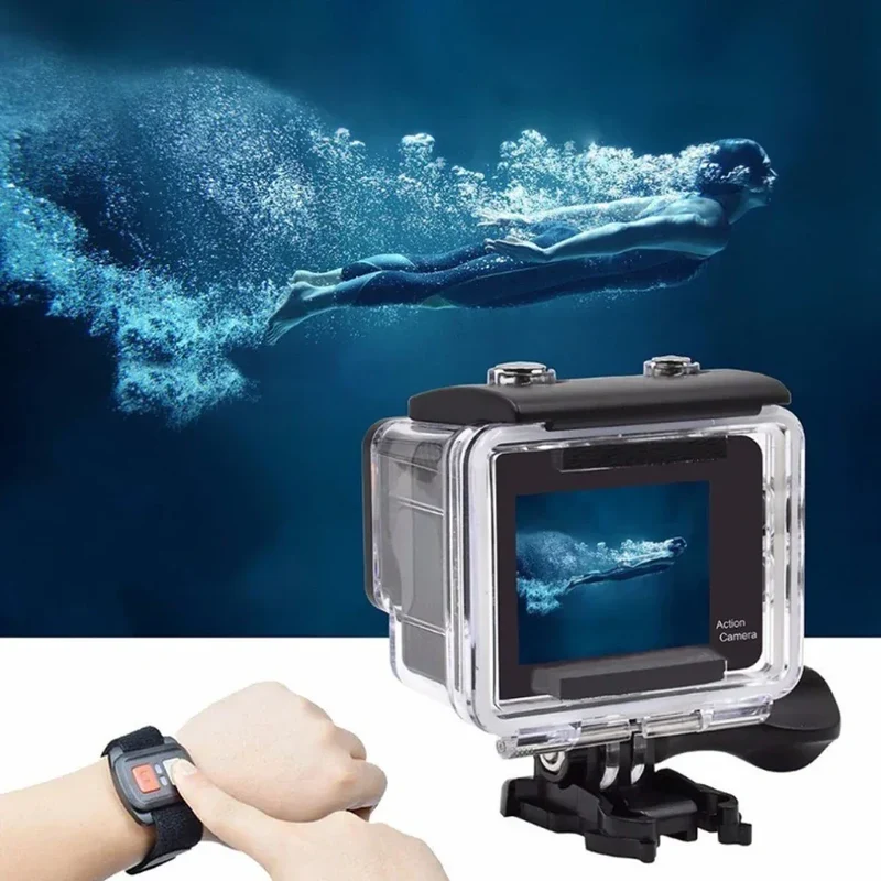Ultra HD 4K Action Camera H9R WiFi 12MP 2" LCD 30M Waterproof 170D Remote Control Helmet Bicycle Video Camera Outdoor Sport Cam