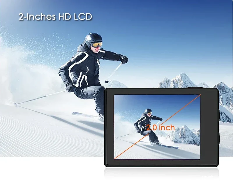 Ultra HD 4K Action Camera H9R WiFi 12MP 2" LCD 30M Waterproof 170D Remote Control Helmet Bicycle Video Camera Outdoor Sport Cam