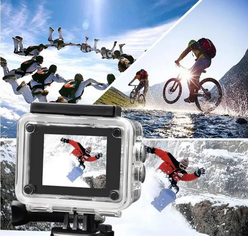 Ultra HD 4K Action Camera H9R WiFi 12MP 2" LCD 30M Waterproof 170D Remote Control Helmet Bicycle Video Camera Outdoor Sport Cam