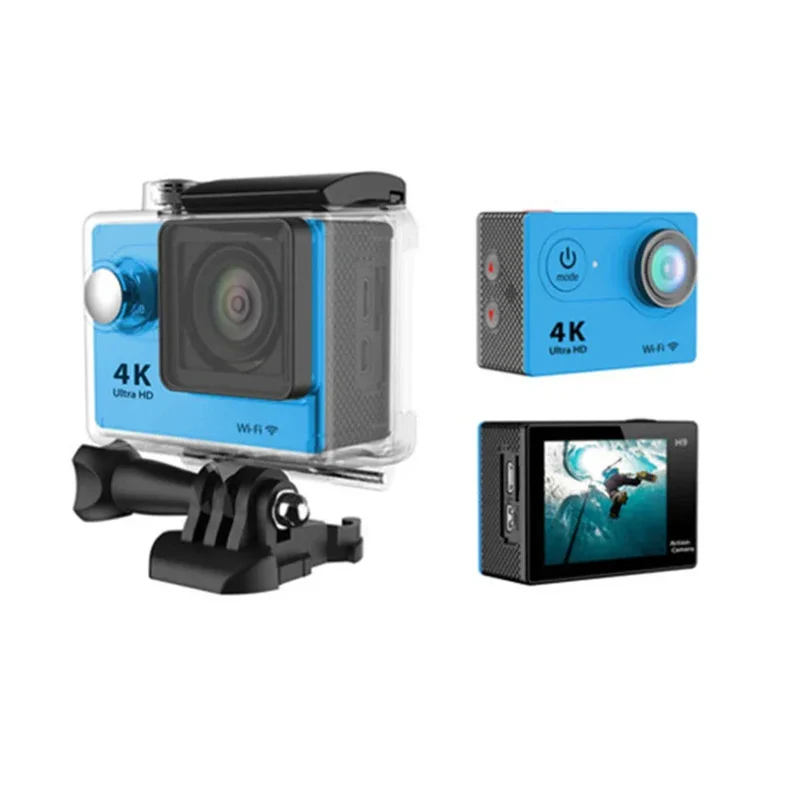 Ultra HD 4K Action Camera H9R WiFi 12MP 2" LCD 30M Waterproof 170D Remote Control Helmet Bicycle Video Camera Outdoor Sport Cam