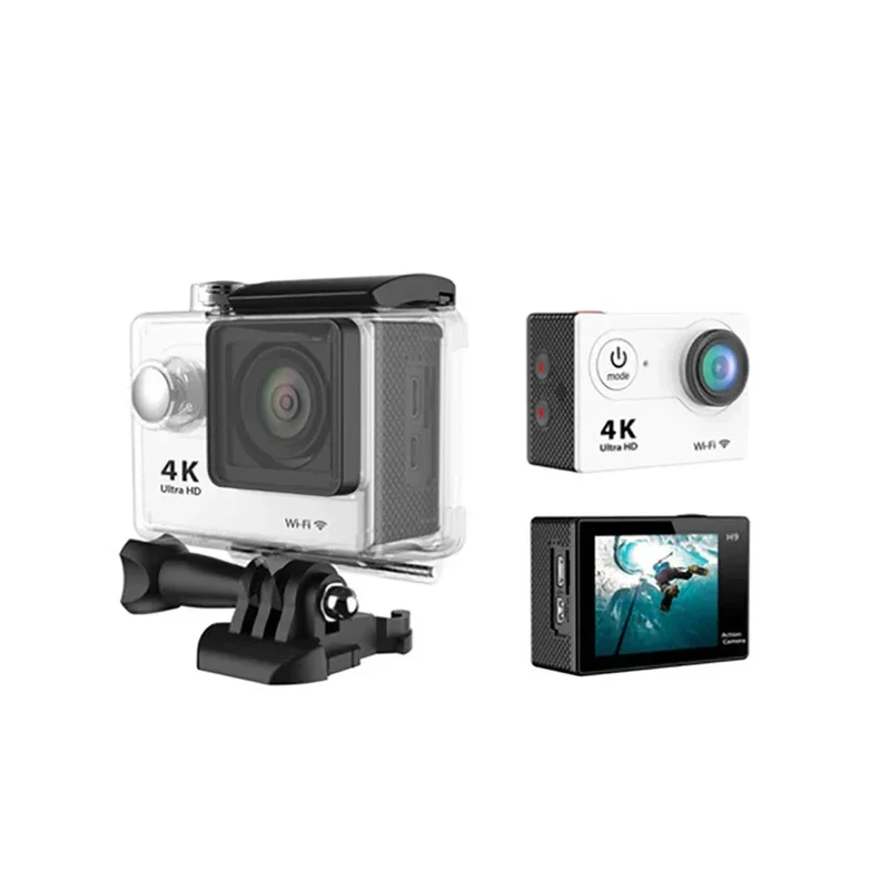Ultra HD 4K Action Camera H9R WiFi 12MP 2" LCD 30M Waterproof 170D Remote Control Helmet Bicycle Video Camera Outdoor Sport Cam