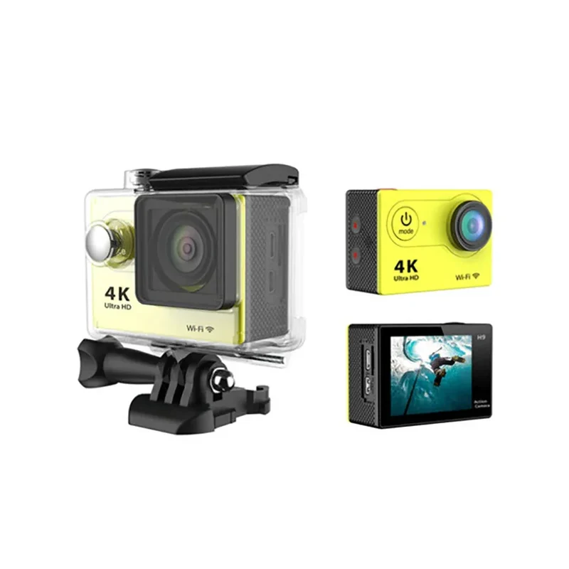 Ultra HD 4K Action Camera H9R WiFi 12MP 2" LCD 30M Waterproof 170D Remote Control Helmet Bicycle Video Camera Outdoor Sport Cam