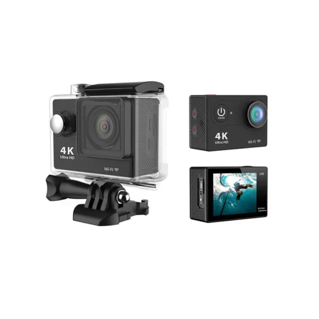 Ultra HD 4K Action Camera H9R WiFi 12MP 2" LCD 30M Waterproof 170D Remote Control Helmet Bicycle Video Camera Outdoor Sport Cam