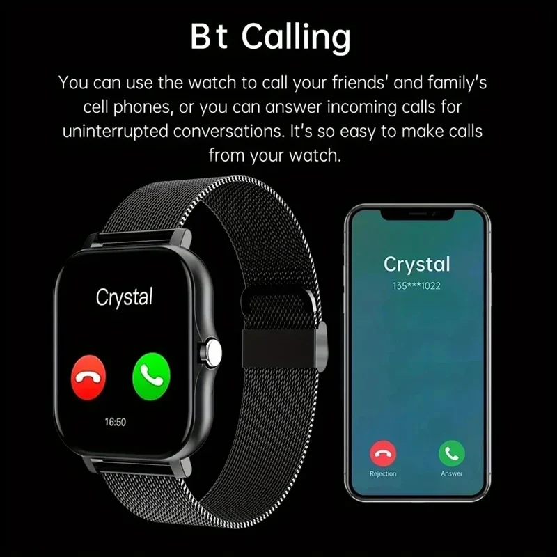 Smart Watch For Android IOS Watches 1.83inch HD Display Bluetooth Call Message Alert Music Sports Mode Smartwatch Men Women Gift