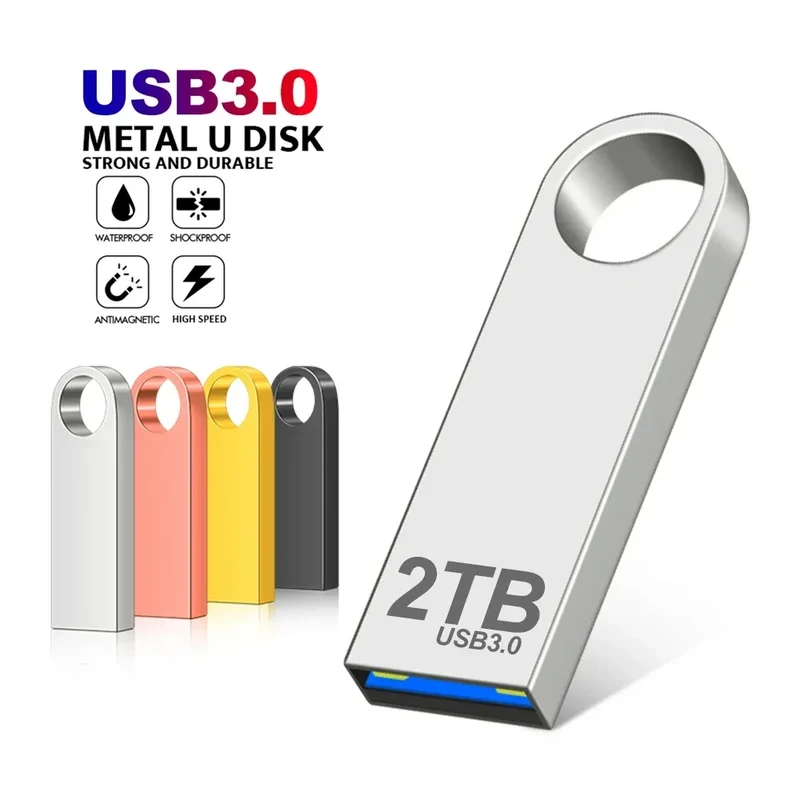 Super USB 3.0 Metal Pen Drive 1TB Cle USB Flash Drives 2TB Pendrive High Speed Portable SSD Memoria USB Stick Free Gift Shipping