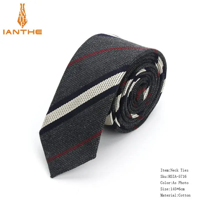 Fashion Tie Classic Men's Stripe Necktie Casual Cotton Suits Bowknots Neck Ties Male Business Skinny Slim Ties Colourful Cravat