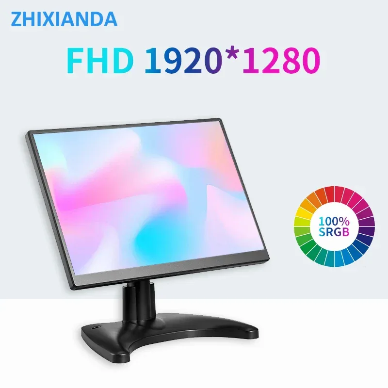 10.5 Inch CCTV Security Monitor 15:10 TFT LCD Screen 1920*1280 FHD Small TV Computer Display for PC CCTV With HDM VGA Interface