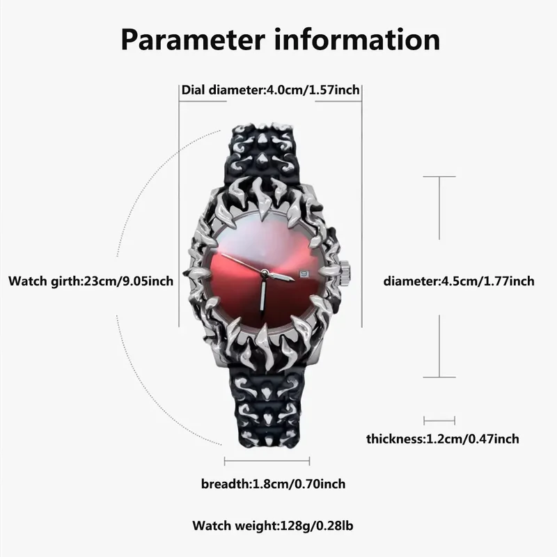 2025 Alabaster Industries Y2K Demon Claw Quartz Watch Men Hot Medieval Old Unique Creative Men's Watches Steel Watch AAA Clock