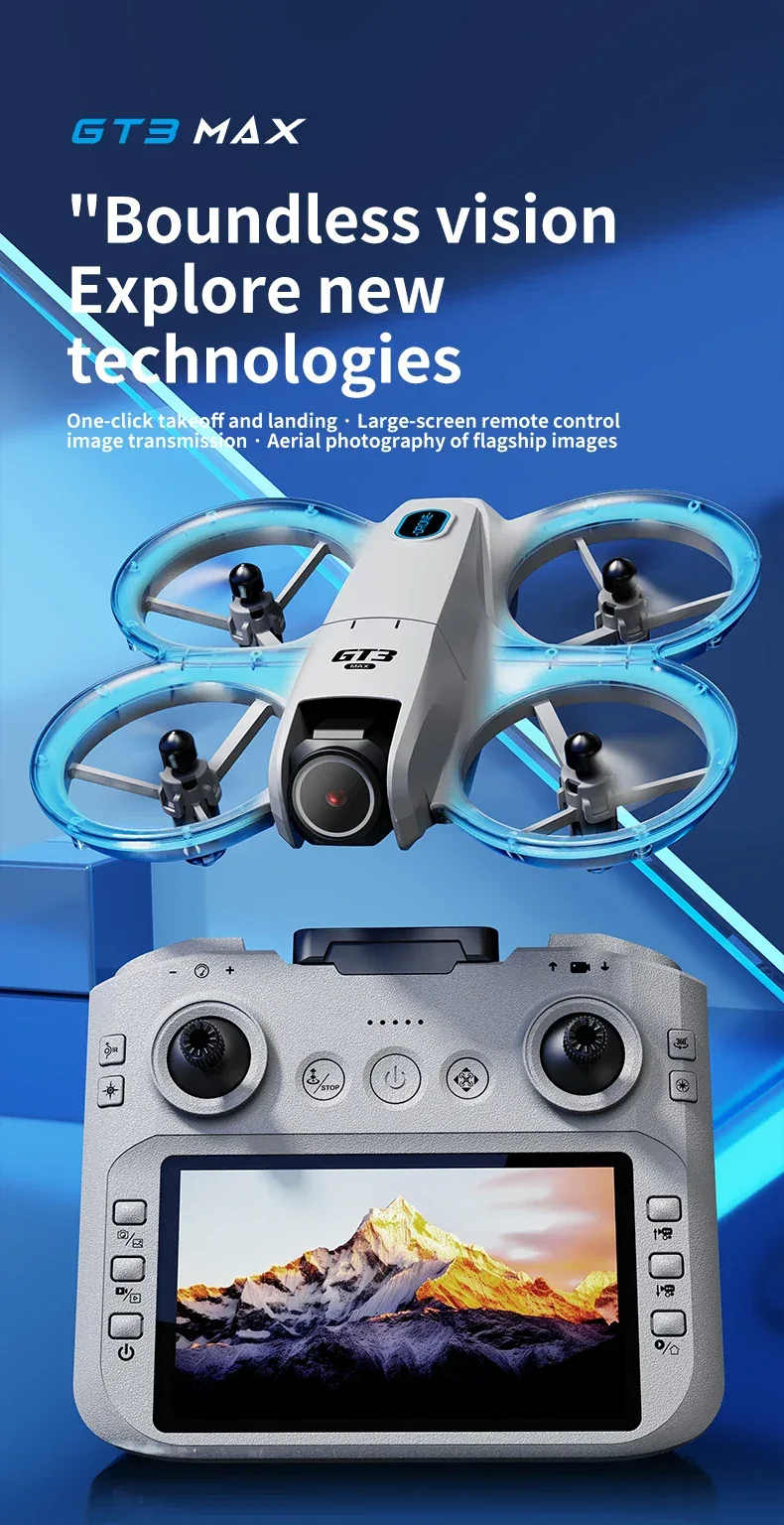 NEW Original GT3 Max Mini Drone 8K GPS Professional HD Aerial Photography Remote Control Aircraft HD Dual Camera Quadcopter Toy