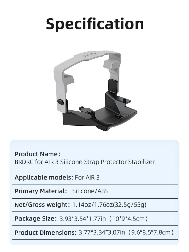 Propeller Holder Fixed for DJI Air 3/Air 3S Drone Stabilizers Protector Props Fixed Mount Guard Silicone & ABS Base Accessories