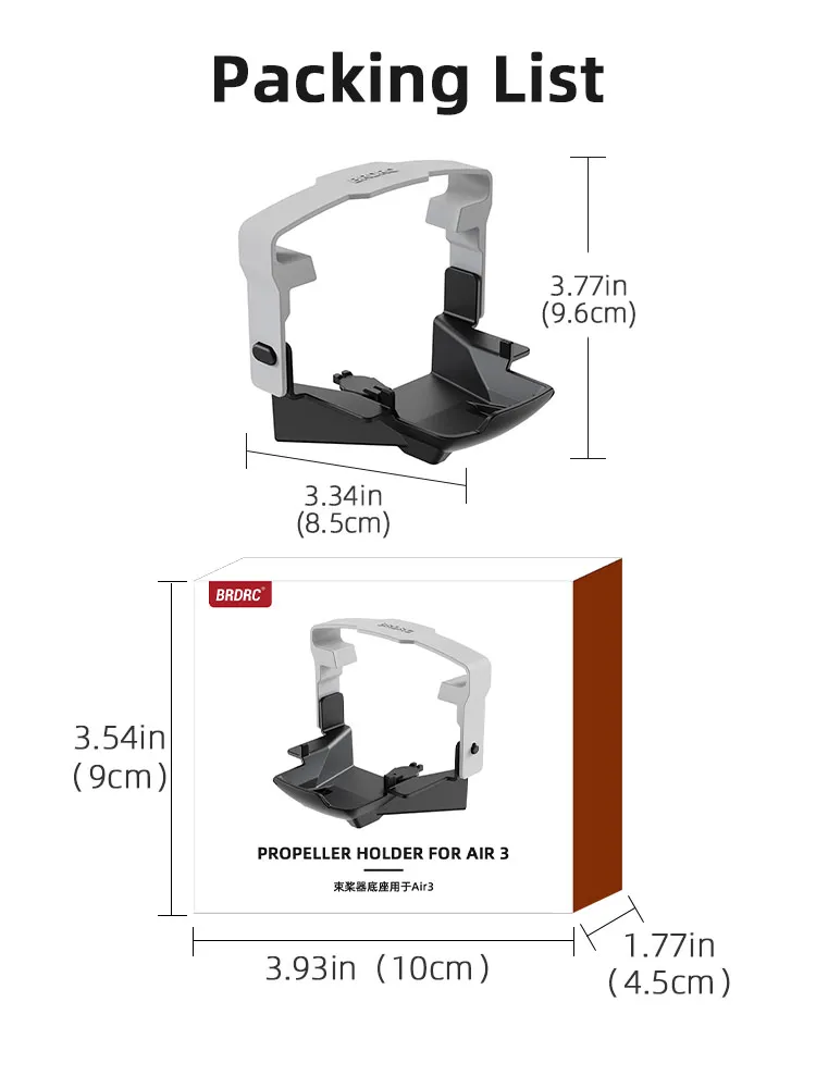 Propeller Holder Fixed for DJI Air 3/Air 3S Drone Stabilizers Protector Props Fixed Mount Guard Silicone & ABS Base Accessories