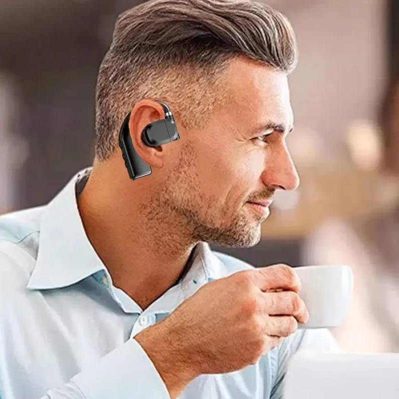Wireless Bluetooth Headphones Bluetooth Headset With Led Display Right Ear In Ear Earphones Noise Canceling Headset For Driving