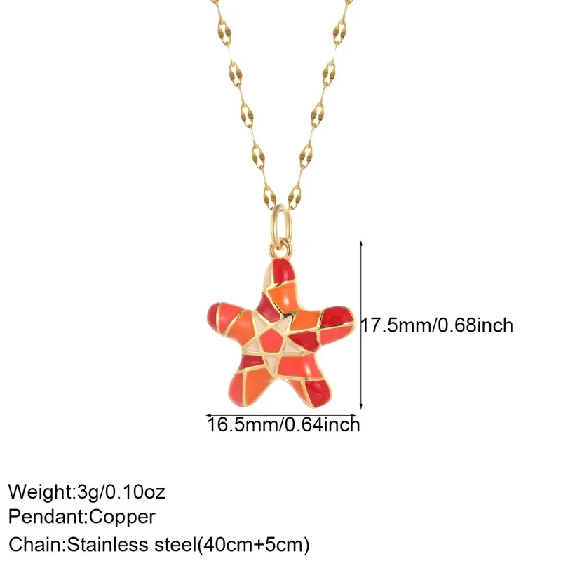 Bohemian Heart Animals Necklace for Women Cute Heart Punk Motocycle Pendant Gold Color Stainless Steel Long Chain Collars Neck