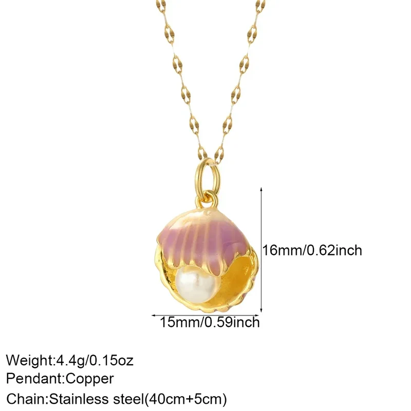 Bohemian Heart Animals Necklace for Women Cute Heart Punk Motocycle Pendant Gold Color Stainless Steel Long Chain Collars Neck