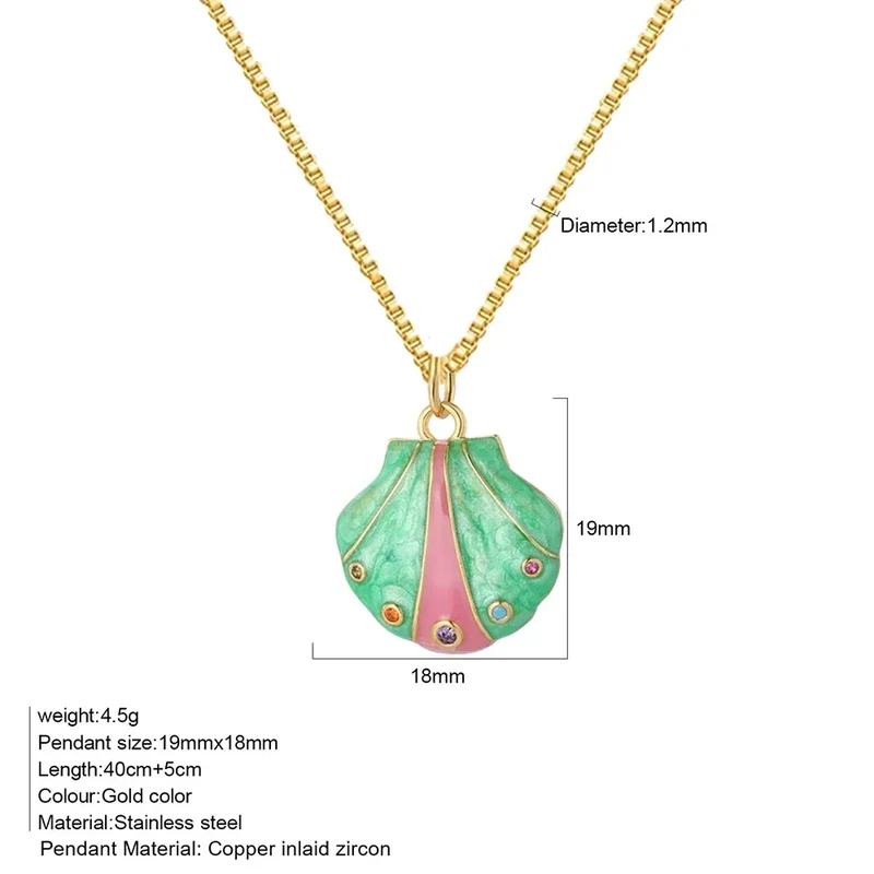 Bohemian Heart Animals Necklace for Women Cute Heart Punk Motocycle Pendant Gold Color Stainless Steel Long Chain Collars Neck