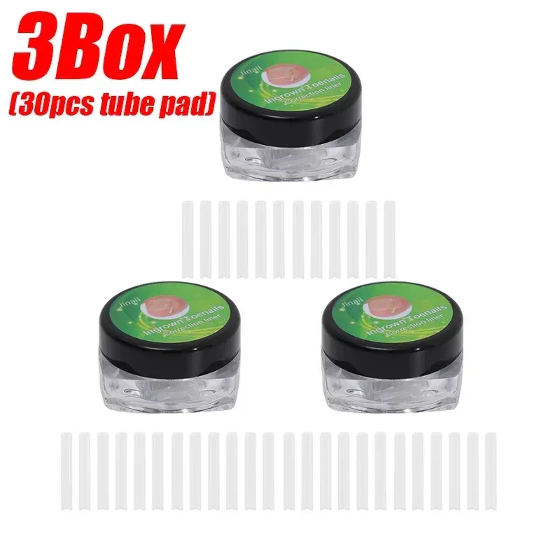 1-10 Box Elastic C-shaped Tube Padding Treatment Foot Care Invisible Groove Straightening Clip Ingrown Toenail Corrector Tools