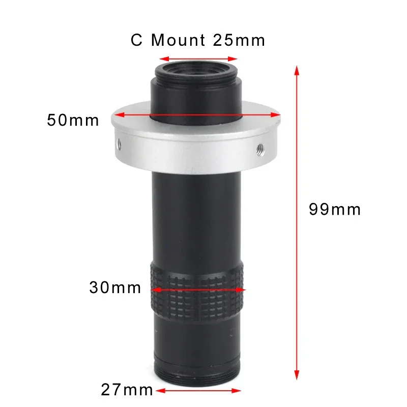 55MP 48MP 4K 1080P HDMI USB Video Microscope Camera 1-130X Infinitely Far C Mount Lens LED Light for Digital Image Acquisition