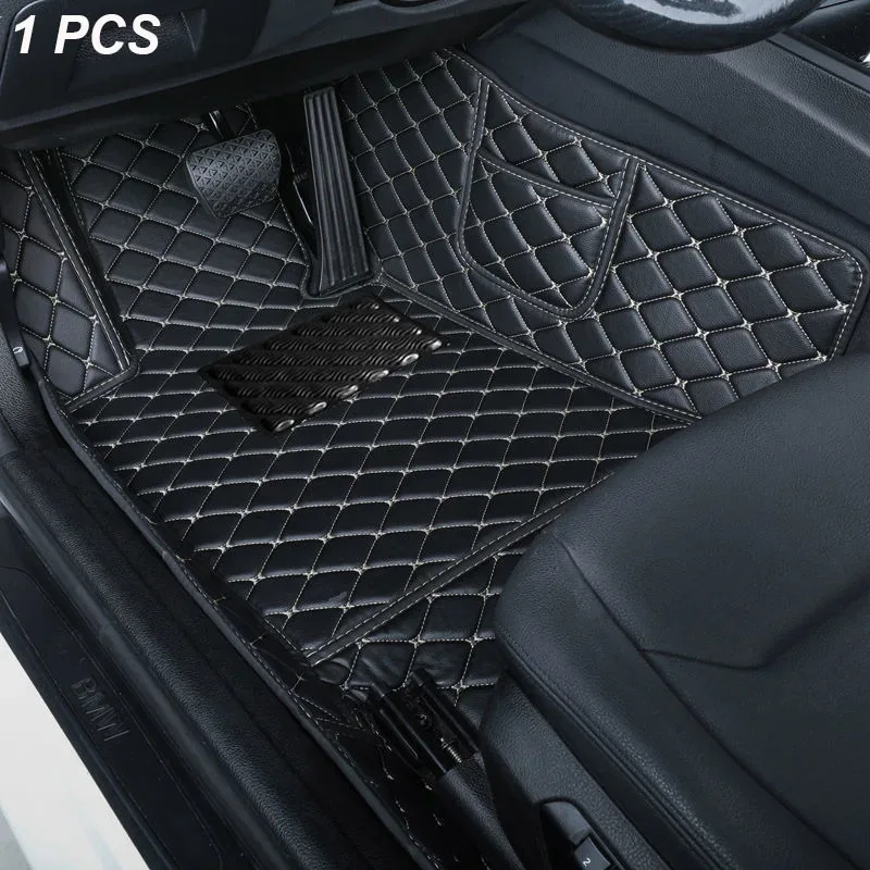Custom Automotive Car Floor Mats For VW Golf 4 1999 2000 2001 2002 2003 Auto Luxury Leather Men Women Car Mats Full Coverage