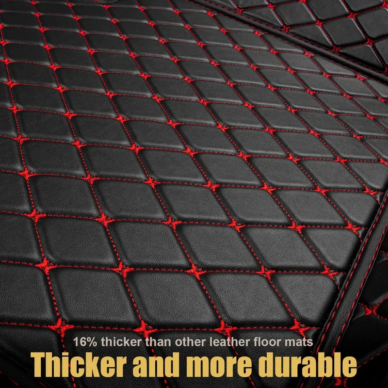 Custom Automotive Car Floor Mats For VW Golf 4 1999 2000 2001 2002 2003 Auto Luxury Leather Men Women Car Mats Full Coverage