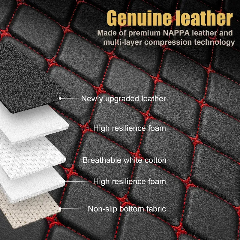 Custom Automotive Car Floor Mats For VW Golf 4 1999 2000 2001 2002 2003 Auto Luxury Leather Men Women Car Mats Full Coverage