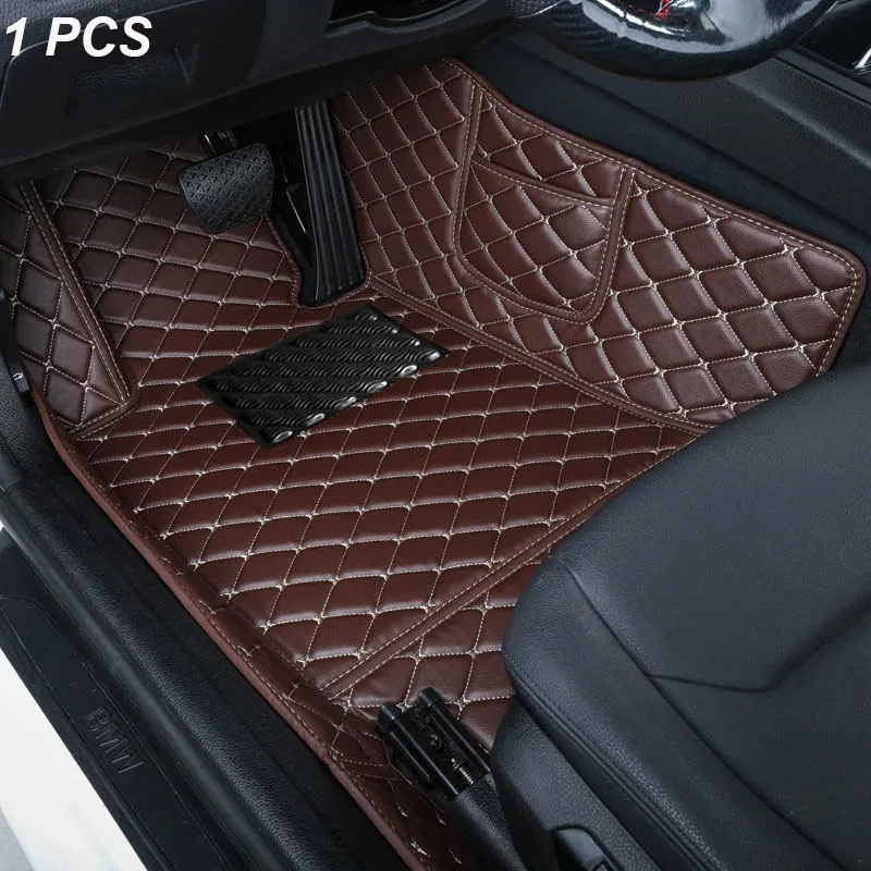 Custom Automotive Car Floor Mats For VW Golf 4 1999 2000 2001 2002 2003 Auto Luxury Leather Men Women Car Mats Full Coverage