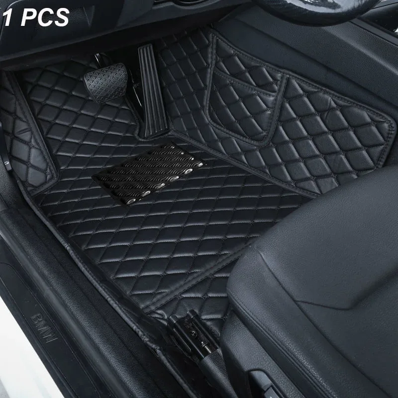 Custom Automotive Car Floor Mats For VW Golf 4 1999 2000 2001 2002 2003 Auto Luxury Leather Men Women Car Mats Full Coverage