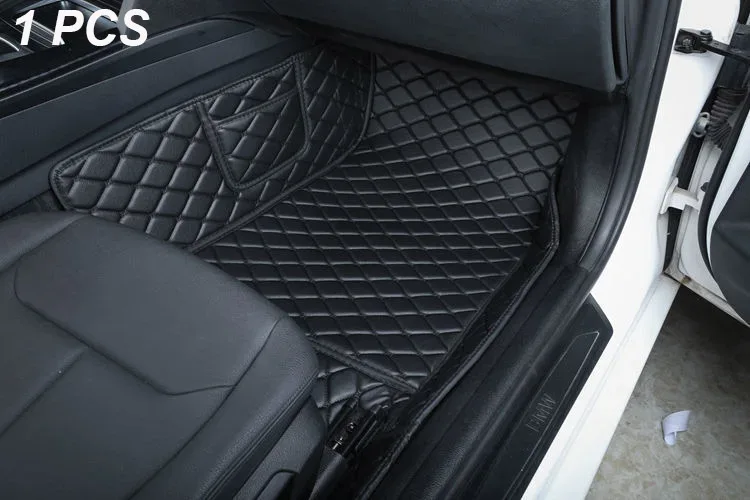 Custom Automotive Car Floor Mats For VW Golf 4 1999 2000 2001 2002 2003 Auto Luxury Leather Men Women Car Mats Full Coverage