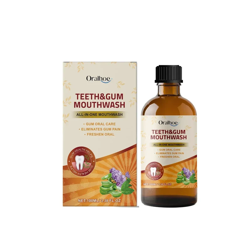Oralhoe Cool Mint Herbal Mouthwash with Fresh Breath & Refreshing Effects Daily Care Mouthwash for Gently Cleaning Teeth Odor