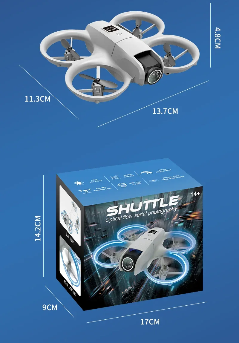 New H135 Mini Drone WIFI FPV Hover Professional 4K Camera Pocket Coloful Lights Dron Rc Plane Foldable Quadcopter RC Toys Gifts
