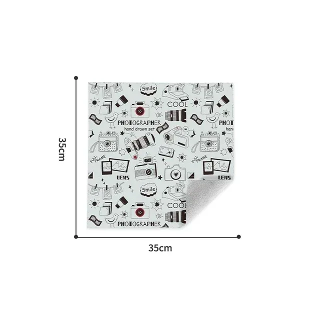 Protective Wrap Soft Cleaning Cloth for Camera Lens Tablet Dustproof Self Adhesive Lens Wrapping Foldable Cloth Camera Bag